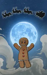 The Biscuit Pulling Santa's Sleigh