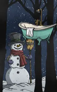 The Snowman's Bath