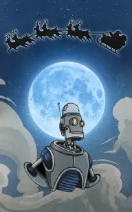 The Android Pulling Santa's Sleigh