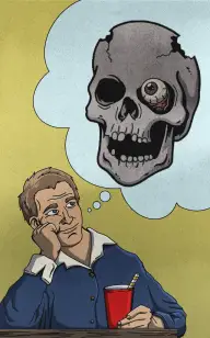 Skull Lost in Thoughts