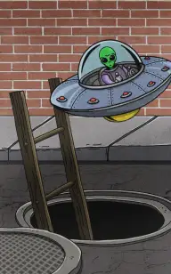 The Alien in a Manhole