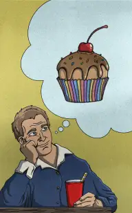Cake Lost in Thoughts