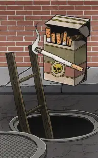 The Cigarette in a Manhole