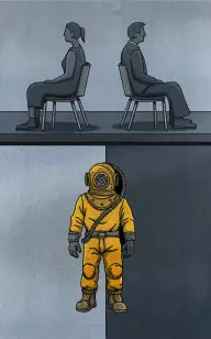 The Breakup Over the Diver