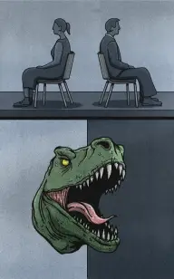 The Breakup Over the Dinosaur