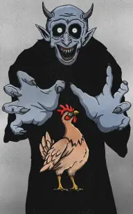 The Rooster in His Grasp