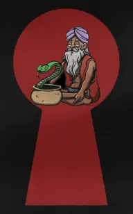 Merchant Peeping Through the Keyhole