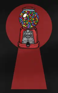 Gumball Peeping Through the Keyhole