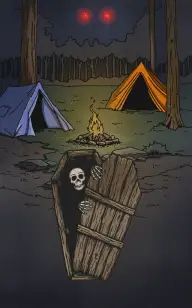 A Scary Coffin in the Tent