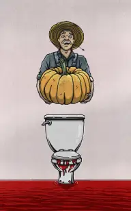 The Pumpkin Flushed Away
