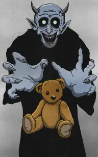 The Teddy Bear in His Grasp