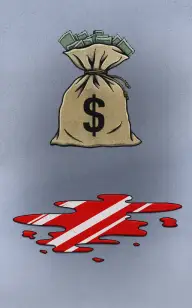 The Cash Covered in Blood