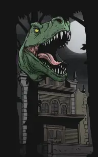 The Dinosaur Haunting the Mansion