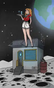 Waitress in Moonbase 42