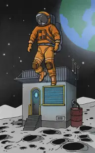 Spaceman in Moonbase 42