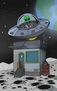 Spaceship in Moonbase 42