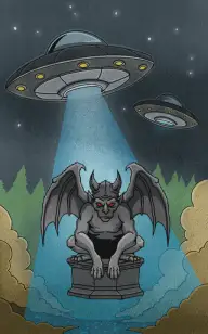 Sculpture Alien Invasion