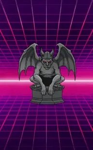 Pink Neon Gargoyle