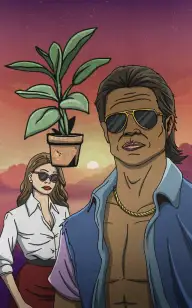 The Bad Boy with His Plant