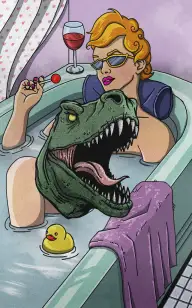 Dripping on the T-rex