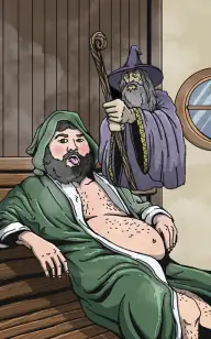 Sexy Wizard in the Sauna