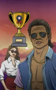 The Bad Boy with His Trophy