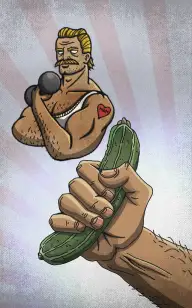 Squeezing Bodybuilder