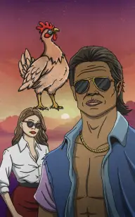 The Bad Boy with His Chicken