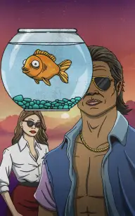 The Bad Boy with His Goldfish