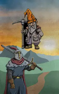 A Knight's Path to His Dwarf
