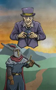 A Knight's Path to His Magician