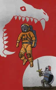 The Astronaut Against the Flame