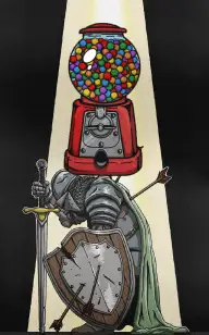 The Gum Machine Slain in Combat